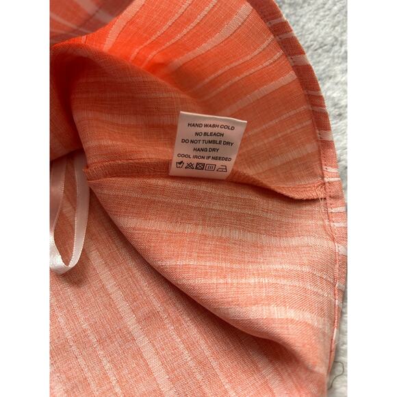 Revolve Superdown Hannah Tie Bow Back Crop Top Pink White Stripe Size Medium - Picture 12 of 13